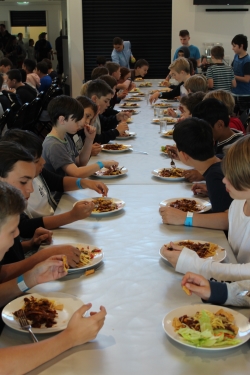 lunch in dining room